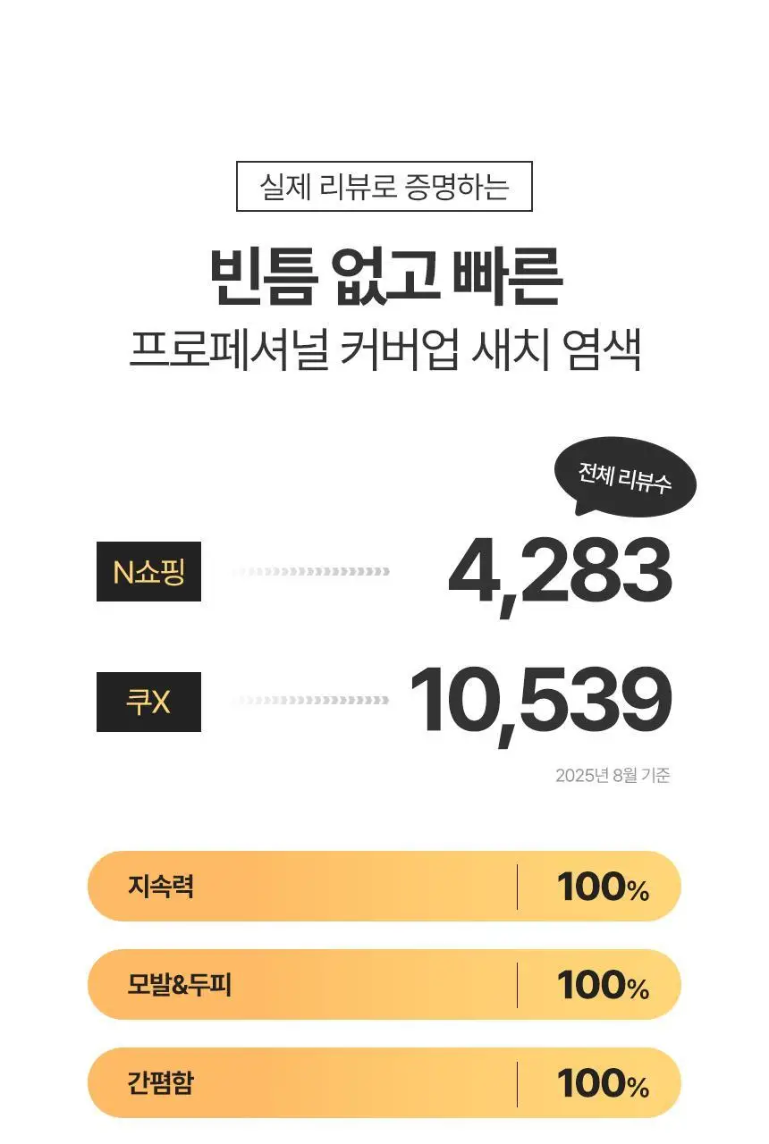 [최대 11회] 제이숲 프로페셔널 커버업 새치염색약 단독 기획(225ml+50ml) 4종 택1 상세페이지 17